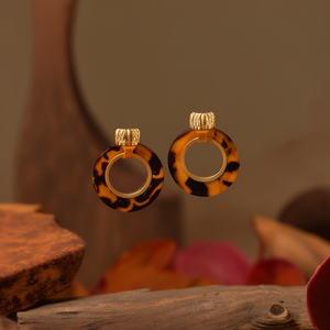 Pendientes de Moda con Diseño de Caparazón de Tortuga, Chapados en Oro, Acero Inoxidable 316L, Diseño Sostenible y Resistente - Product Image 3