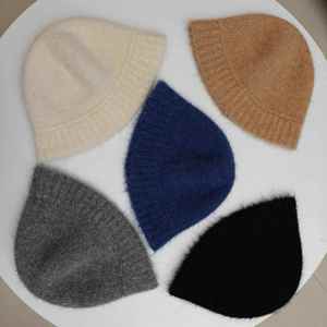 Winter Warm Ear Protection New Simple Solid Color Bucket <b>Hat</b> Wholesale New Design Wool Bucket <b>Hat</b> - Product Image 1