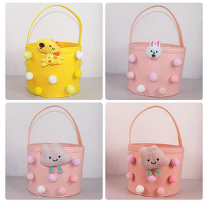 <span class=keywords><strong>Borsa</strong></span> Tote Personalizzata in Feltro Colorato a Tema Cartone Animato, Resistente e Portatile, per Regali di Compleanno per Bambini con Chiusura Aperta - Product Image 4
