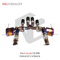Échappement en titane personnalisé ING pour Corvette C8 Z06 5.5L LT6 2023+ |   Système à soupapes Burnt Purple