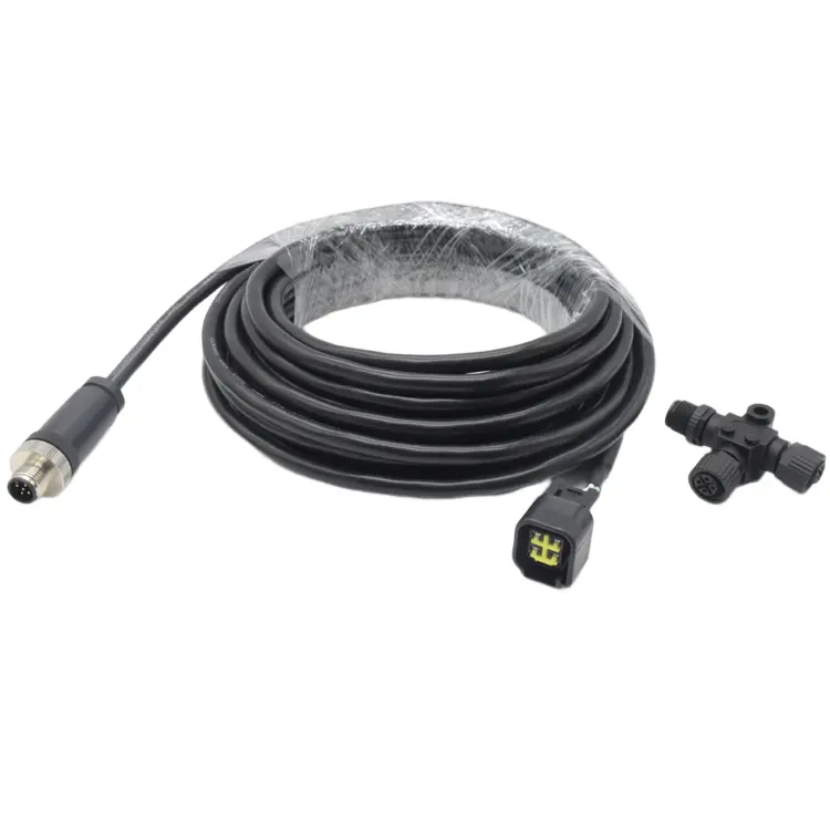 IP68 Yamaha Engine Interface Marine 5pin NMEA 2000 Power-tap T-splitter M12 Waterproof Cable Connector M12 Wire Connector