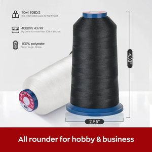 4000m * 100 màu sắc richword 108d/2 40wt Polyester chỉ thêu/Chỉ may - Product Image 2