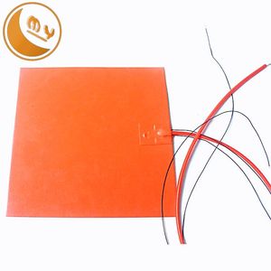 Calefator elétrico 300*300mm da almofada de aquecimento da superfície do <span class=keywords><strong>silicone</strong></span> flexível/400*400mm/600*600mm de borracha do <span class=keywords><strong>silicone</strong></span> para a impressora 3D - Product Image 5