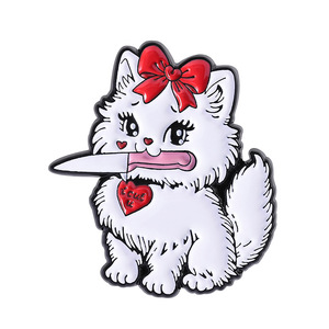 Commercio all'ingrosso divertente cartone animato figura di zinco metallo spilla distintivo risvolto carino per lo smalto Pin dei fiori amici zaino vestiti di frutta angelo - Product Image 4