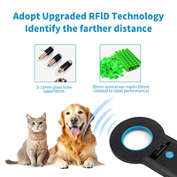 Escáner de mano para animales, lector de microchip de 134,2 KHz, lector de tarjetas de control de acceso