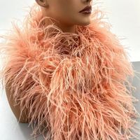 Haute qualité teint bouclé 5 plis 10 plis 15 plis plume d'autruche Boa pour fête mariage décor de noël bricolage Costume danse robe carnaval