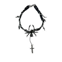 Collier ras du cou en cuir gothique punk foncé Halloween Sweet Cool pour les femmes Colliers de mode Fournisseur en gros