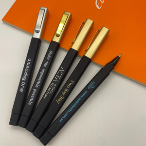 Pulpen Hotel Mewah Berkualitas Tinggi, Laris Manis, Berbahan Karet dengan Klip Emas, Bentuk Persegi, Bisa Custom Logo, Pulpen Promosi - Product Image 6