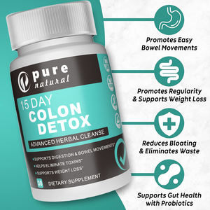 Pílulas Detox Orgânicas Por Atacado, Contendo Fibras e Probióticos em Cápsula, Limpador de Cólon para Limpeza de 15 Dias do Intestino e Cólon - Product Image 5