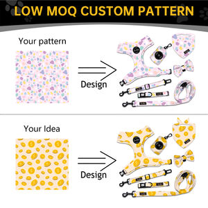 SinSky-Conjunto de protección de seguridad para mascotas, conjunto de transporte de neopreno con patrón de dulces y postres, <span class=keywords><strong>Collar</strong></span> y correa de lujo para perros - Product Image 4