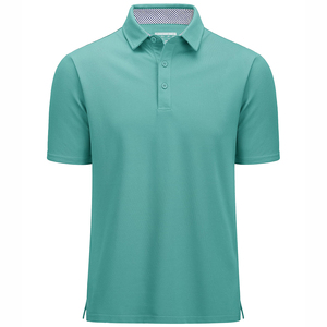 Chemises polo slim fit à manches courtes, respirantes, séchage rapide, 100% coton, de haute qualité, en vente à prix abordable - Product Image 1