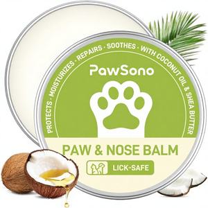 Lick-Safe Dog Paw Nose Balm Coconut Oil | All-Natural Moisturizer <strong>Soother</strong> for Dry Cracked Pads <strong>Snout</strong> | Tin Packaging (60g/2.1oz) - Product Image 1