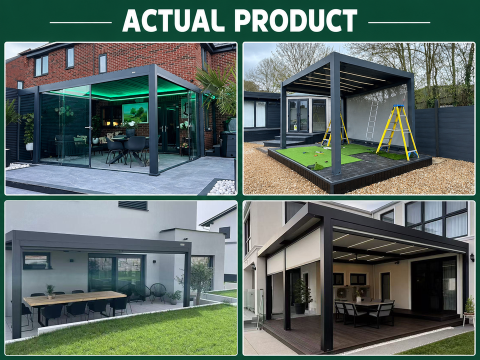Metal Aluminum Pavilion Outdoor Pergola for Custom Garden Design and ...