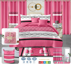 Luxury <strong>Bedding</strong> <strong>Set</strong> Collections Yellow Bedspread Blanket <strong>Set</strong> 24 Pieces king Size Bedroom <strong>Bedding</strong> Sheet with <strong>Match</strong> <strong>Curtains</strong> 24 Pcs - Product Image 5