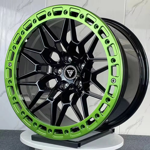 ล้อแม็กซ์คาร์บอนไฟเบอร์แบบฟอร์จ 2 ชิ้น ดีไซน์ Beadlock Monoblock ขอบลึก 5x114.3 5x130 สีเขียว ล้อฟอร์จเว้าลึก - Product Image 1