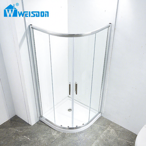 Cabine de douche coulissante Weisdon à prix avantageux avec <span class=keywords><strong>cadre</strong></span> en aluminium et <span class=keywords><strong>verre</strong></span> trempé - Product Image 1
