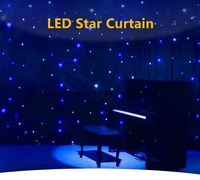 Rideau en velours de contrôle DMX, tissu étoile LED pour mariage, fête de club de noël, rideau d'étoiles de haute qualité, usine de lumières