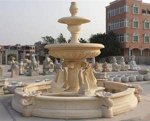 Fabricant en gros <span class=keywords><strong>de</strong></span> fontaines d'eau extérieures en marbre beige élégant <span class=keywords><strong>pour</strong></span> <span class=keywords><strong>jardin</strong></span> - Product Image 2