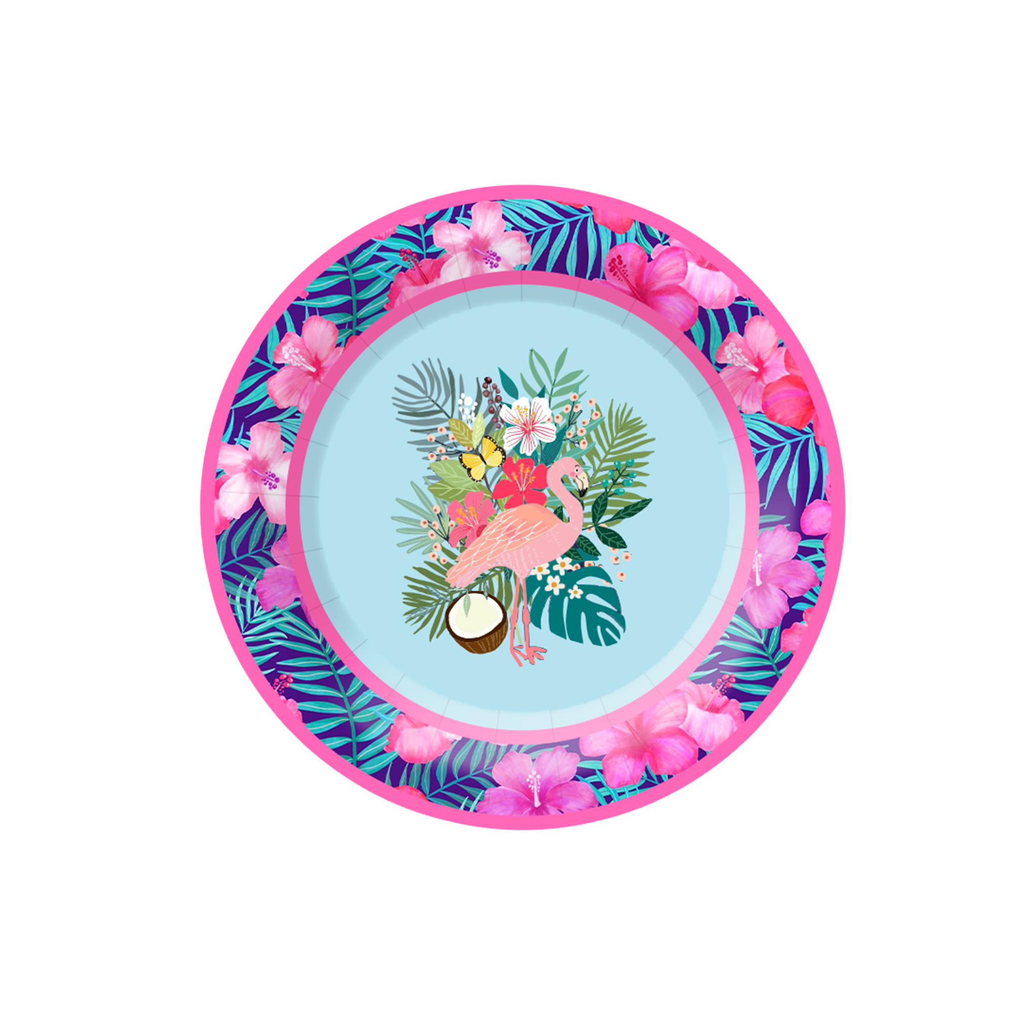 Assiette en carton de 7 pouces * 8 pièces