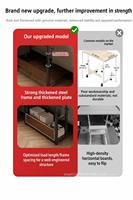 Table de chevet pliable mobile minimaliste en bois, petit bureau sur roulettes relevable pour chambre, bureau, étudiant, usage domestique, dortoir simple