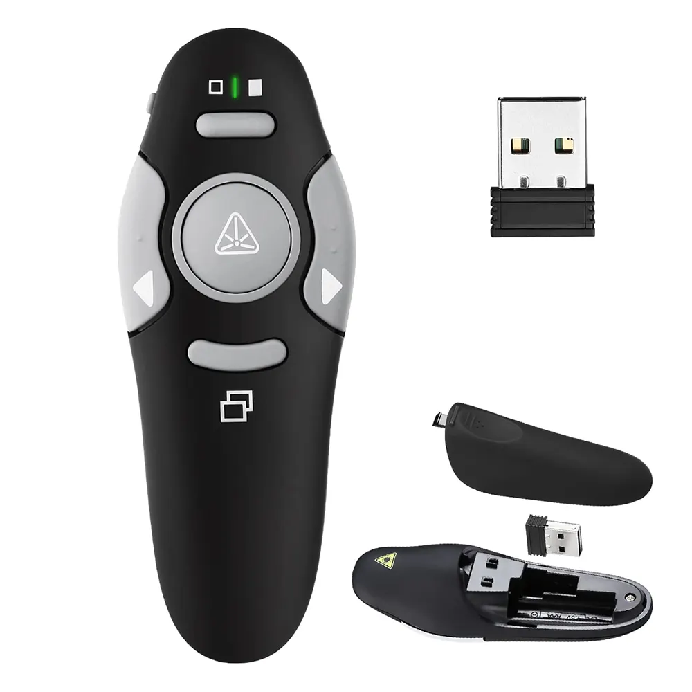 Factory Laser Pointer Wireless Presentation Clicker for PowerPoint Presentations USB Dongle Presenter Remote