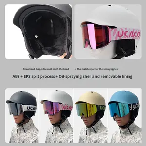 Casco de Esquí UCACO para Deportes al Aire Libre, Modelo U-11 PAVO, Material ABS, Unisex, Gorro de Seguridad para Snowboard, Máscara Cálida, Equipo de Nieve, Venta al por Mayor - Product Image 3