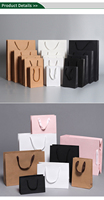 Sacs en papier d'emballage personnalisés avec logo, estampage à chaud, pour cadeaux de cosmétiques de luxe, sacs de boutique