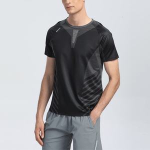 T-shirt de sport ajusté personnalisé à séchage rapide, vêtements de sport en gros, vêtements d'entraînement pour hommes, t-shirt de course à manches courtes pour la salle de sport - Product Image 2