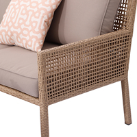 Wicker Outdoor Rattan Sofa Set Möbel Balkon Patio L-förmige Garten Sofa Set