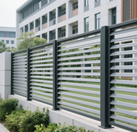 Système d'éclairage de sécurité extérieur moderne en alliage d'aluminium thermolaqué avec détecteur de mouvement pour bordures de jardin, clôtures, treillis et portails (norme CE)