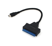 Cable adaptador USB C tipo C a SATA de 22 pines para disco duro HDD de 2,5 pulgadas