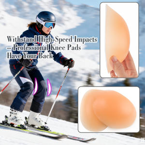 Genouillères en silicone pour le ski et le patinage, protection contre <span class=keywords><strong>les</strong></span> blessures avec soutien rembourré - Product Image 2