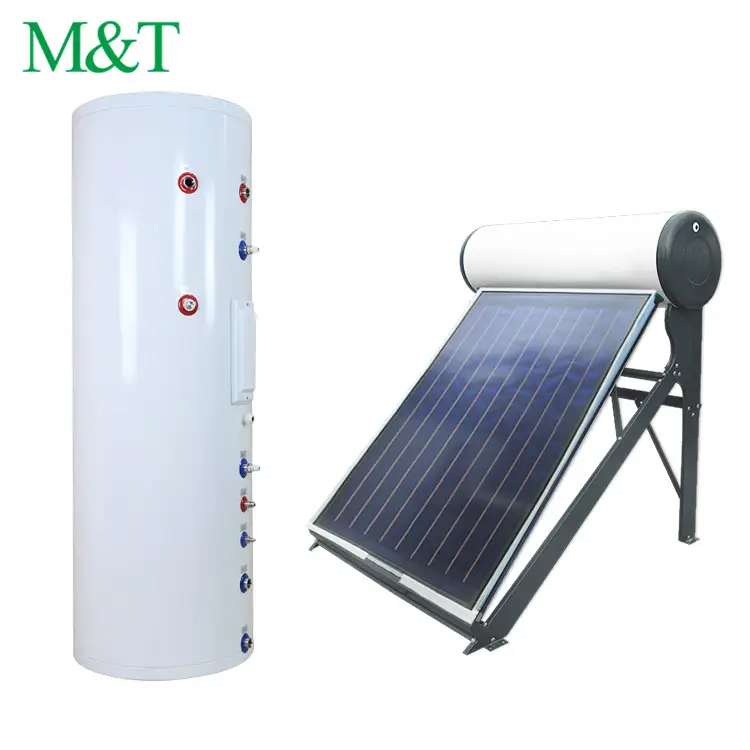 SOLARKETYMARK ROHS CE certificate Indirect hot water split solar water heater dual coil price water heater reserve tank