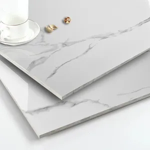 크리스탈 입구 흰색 대리석 세라믹 타일 바닥 도자기 피소 porcelanato 600x600 유통 업체