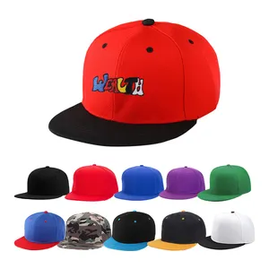 OEM ODM özelleştirilmiş düz ağız 3D nakış Mens Logo şapkalar ile Snapback şapka özel spor kapaklar