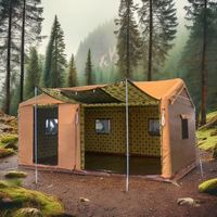 Tentes de camping gonflables portables de style moyen-oriental jaunes avec installation rapide, résistantes aux UV, en toile imperméable pour événements en plein air