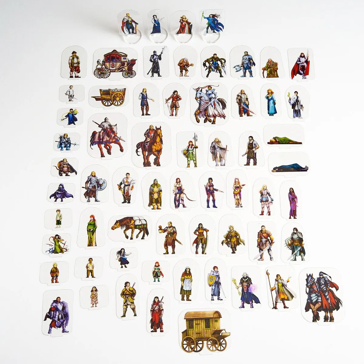 تماثيل شخصيات صغيرة 2D أكريليك أنيمي مخصصة لشخصيات Dungeons and Dragons Dnd Minifigs RPG لعبة الطاولة NPC شخصيات صغيرة نحيفة