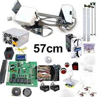 Machine à griffes en plastique 53/55/56/57/58/60cm, DIY, à monnayeur, pour jeux d'arcade intérieurs, avec assemblage de carte PCB espagnole