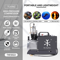Compresseur d'air portable TUXING mini monocylindre 110V 220V 4500psi 300bar pour la plongée en apnée, le paintball, la chasse et les activités de plein air