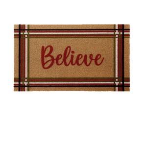 Cangming Christmas Wreath <b>Doormat</b> Imitation Coconut Fiber <b>Washable</b> Front Door Entryway Mat Factory Price - Product Image 5