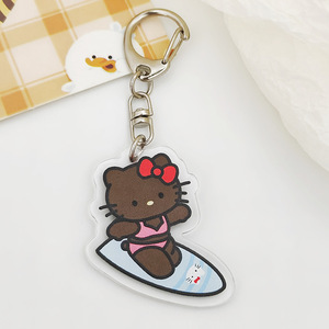 พวงกุญแจอะคริลิคใสลายการ์ตูนแมวสีดำน่ารัก พิมพ์ลาย UV  ขายส่ง - Product Image 4
