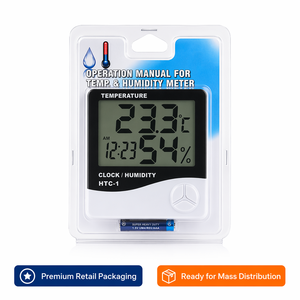 Higrómetro Electrónico Interior con Termómetro <span class=keywords><strong>Digital</strong></span>, Venta Caliente, Compatible con OEM y ODM, Sensor de Temperatura de Plástico - Product Image 5