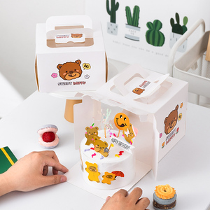 Các tông giấy quà tặng bao bì hộp bánh nhỏ bán buôn Chất lượng cao rõ ràng cửa sổ sang trọng cứng nhắc hộp bìa có thể tái chế - Product Image 4