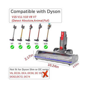 Tête de brosse électrique pour aspirateur compatible avec <span class=keywords><strong>Dyson</strong></span> V7 V8 V10 <span class=keywords><strong>V11</strong></span> V15 SV10 SV12 SV14, pièce de rechange <span class=keywords><strong>Dyson</strong></span> - Product Image 3