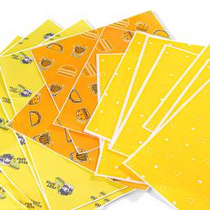 Papier d'emballage alimentaire jetable résistant à la graisse et à l'huile ZJPACK, de qualité alimentaire, enduit pour l'emballage du sucre et des gâteaux - Product Image 5