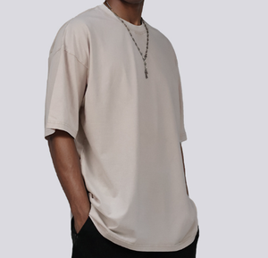 T-shirt Homme 280G Lourd Lavé Imprimé Wax Vintage Coupe Ample Épaules Tombantes Manches Courtes Coton - Product Image 2