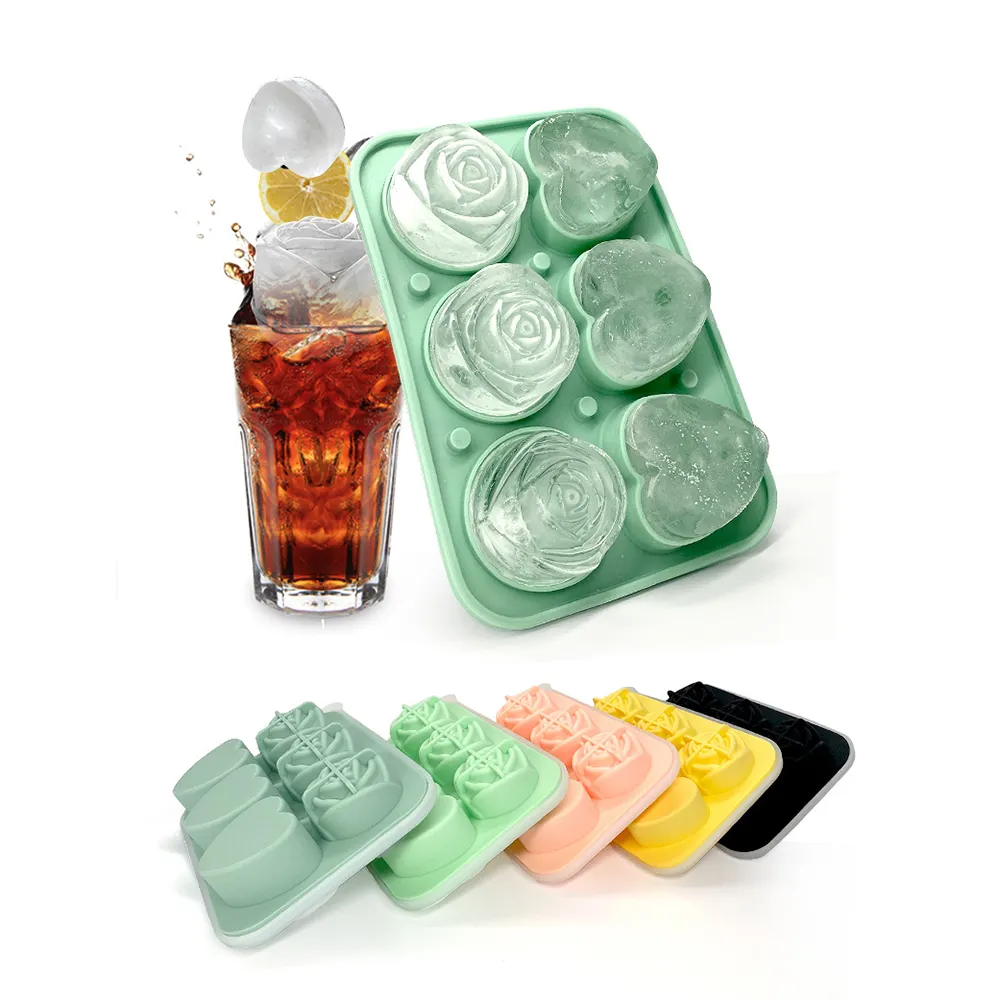 BPA Free Easy Release Silicone Ice Cube Tray Food Grade Silicone Ice Ball Maker Cocktails Whiskey Huge Large Ice Mold