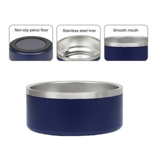 Ciotola per cani con Logo personalizzato 64oz ciotola per animali in acciaio inossidabile isolata sottovuoto 18oz/32oz/42oz/64oz/100oz ciotola per alimenti per animali domestici - Product Image 3