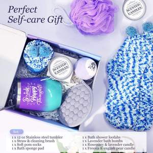 Anpassung Kaffeetasse Bad Dusche Dampfer Kerze Geschenk box Set Luxus Gute Besserung Geschenks ammlung Geben Sie einem Mädchen Weihnachts geschenk - Product Image 3