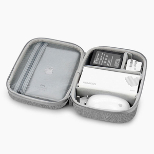 อุปกรณ์จัดระเบียบอิเล็กทรอนิกส์เคสสำหรับการเดินทางที่เข้ากันได้กับอะแดปเตอร์ไฟฟ้าเมาส์มายากลการ์ด SD USB แฟลชดิสก์ที่มี<span class=keywords><strong>4</strong></span>ช่องเสียบแบบแยกส่วน - Product Image 4